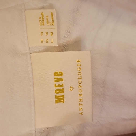 Anthropologie Maeve Cropped Keyhole-Back Top - Picture 5 of 7